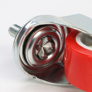 <b>Casters</b> 2.5-Inch Swivel Red <b>Wheels</b> M12 Screws Metal Durable Furniture <b>Casters</b> - Product Image 2