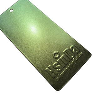 Scintillante rivestimento in polvere di poliestere metallizzato in colore verde e <span class=keywords><strong>oro</strong></span> finitura lucida - Product Image 1