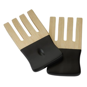 Servidores de ensalada de bambú hechos a mano Eco Go directos de fábrica-Utensilios ecológicos para uso en la cocina del hogar o restaurante - Product Image 1