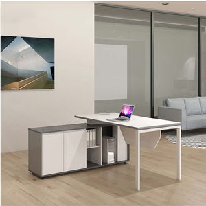 Escritorio <span class=keywords><strong>Ejecutivo</strong></span> Moderno Extensible en Forma de L de Madera GoKeng para CEO/Gerente - Product Image 6