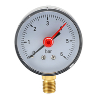 Manomètre à capsule micro-millibares à cadran large de 4 pouces, antivibrations, basse pression, précision 1,6 %/2,5 %, garantie 1 an