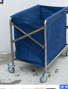 Chariot se pliant commercial de grande taille de chariot à linge de nettoyage d'hôtel - Product Image 2