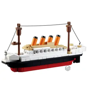 Sluban yapı taşları M38-B0576 mini Titanic modeli tuğla 194 adet inşaat 10294 eğitim bulmaca montaj oyuncak