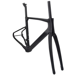 Nouveau vélo de route en fibre de <span class=keywords><strong>carbone</strong></span> intégrale, <span class=keywords><strong>cadre</strong></span> à profil aérodynamique, fourche à disque, 48/50/50/54cm, Chine - Product Image 5