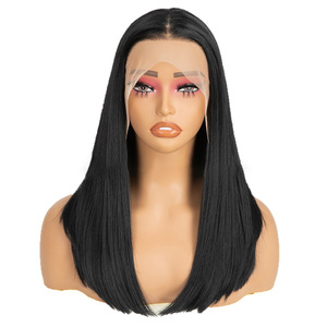 Perruques sans colle en <span class=keywords><strong>cheveux</strong></span> humains naturels, lisses comme des baguettes, <span class=keywords><strong>de</strong></span> haute qualité, couleur noire <span class=keywords><strong>pour</strong></span> femmes - Product Image 6