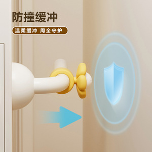 Silicone Door Handle Anti Collision Pad Yellow Pink Green Screw Installation For Front Bedroom Door Protection Cushioning - Product Image 1