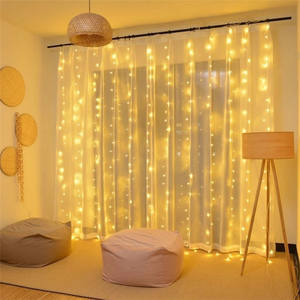 Luces <span class=keywords><strong>de</strong></span> cortina LED blancas calidas <span class=keywords><strong>de</strong></span> 8 modos para la habitacion <span class=keywords><strong>del</strong></span> hogar dormitorio <span class=keywords><strong>de</strong></span> bodas ventana <span class=keywords><strong>de</strong></span> Navidad - Product Image 3