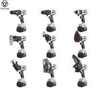 YUTUO Outils électriques sans fil professionnels 18V, kit de perceuse 12 en 1, têtes multifonctions, ensemble d'outils, boîte de rangement rigide pour bricolage