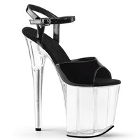 Sandales à talons hauts plateforme avec bride à la cheville, nouvelle mode pour femmes, 20 cm / 8 pouces, talon aiguille, chaussures de pole dance