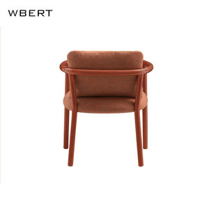 WBERT Norse Simple Atmosphère Doux Coussin Accoudoir Tissu Salon Homestay Loisirs Chaise Simple en Bois Massif Chaise de Salle à Manger - Product Image 2