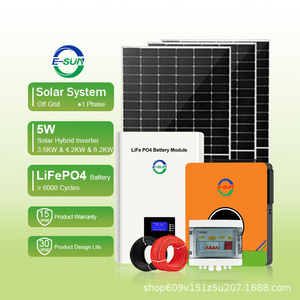 Sistema de Energía Solar E-Sun de 5KW, Batería LiFePO4 Fuera de la Red, Almacenamiento de Energía Doméstica Montado en Pared - Product Image 2