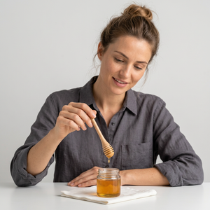 Natural Beech Wooden Honey Dipper Stick <b>Mirror</b> Polish for Back School-Eco-Friendly Kitchen Tool for Spreading Honey <b>Sticky</b> Foods - Product Image 1