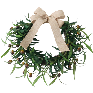 Guirlande <span class=keywords><strong>de</strong></span> brindilles d'olivier vertes en soie artificielle, design moderne et écologique, pour <span class=keywords><strong>porte</strong></span>, mur, printemps, été, Pâques, Noël, fêtes - Product Image 5