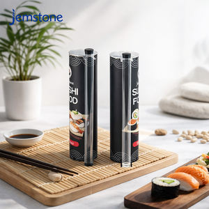 Tube en carton personnalisé pour sushi, conteneur alimentaire, tube en papier à pousser pour l'emballage des rouleaux de sushi avec bouteille de sauce soja - Product Image 4