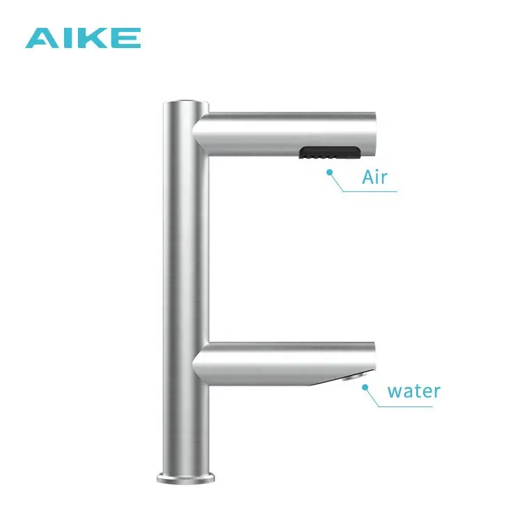 AIKE AK7130 Automaticタッチレス浴室手洗い2で1空気タップハンドドライヤーセンサー水タップ