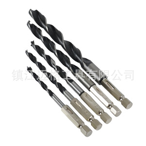 5Pc Hex Shank <b>Wood</b> <b>Drill</b> <b>Bits</b> 4 5 6 8 10mm Spiral Steel For Drilling And Reaming - Product Image 2