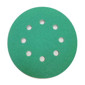 Outils abrasifs DMS Disque de ponçage 5 pouces 8 <span class=keywords><strong>trous</strong></span> Film vert Papier de sable <span class=keywords><strong>Crochet</strong></span> et boucle Papier de verre pour polissage automobile - Product Image 1