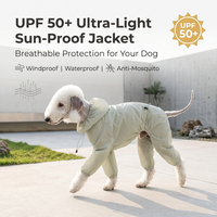 Vêtements pour animaux de compagnie, veste légère coupe-vent et imperméable, respirante, protection solaire UPF 50+, vêtements pour chien pour l'été