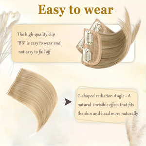 Extensions capillaires de marques nationales, une ou deux pièces, lisses, invisibles, sans couture, petite postiche pour rembourrage de tête - Product Image 3