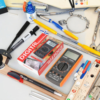 Multimeter Elektronik Digital Cerdas 4 Digit Layar Tampilan 1000V DC Indikator Baterai Lemah Penggunaan Rumah Tangga AN9205A Grosir