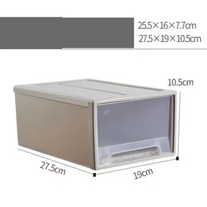 Armario apilable de plástico RTS, organizador de cajones de ropa interior, caja de almacenamiento de ropa de artículos diversos transparentes con corredera - Product Image 3