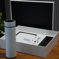 Coffret Cadeau d'Affaires Personnalisé en Cuir A5 Carnet Bouteille Isotherme Stylo Ensemble Produit Promotionnel de Luxe Vente en Gros