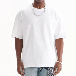 T-shirt à épaules tombantes 100% coton pour hommes T-shirt de fitness à manches courtes surdimensionné avec logo bouffant personnalisé 250 g/m² vente en gros - Product Image 2