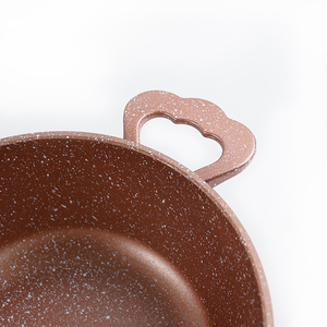 Ensemble de 8 ustensiles de cuisson en <span class=keywords><strong>aluminium</strong></span> moulé sous pression, finition rose doré, durable, antiadhésif, compatible four, avec casseroles et poêles profondes, couvercles en verre - Product Image 5