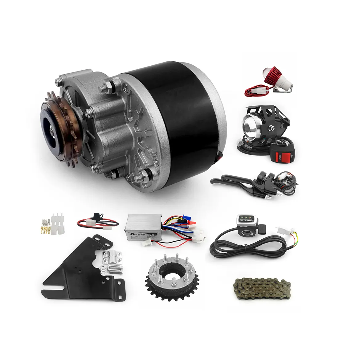 DIY cycle waterproof 26 28 29 inch rear wheel 24V 250W Brushed electric bike motor kit