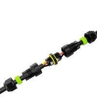Câble d'éclairage extérieur LED en nylon IP68 PA66 2 broches 3 broches 24A, connecteur de câble étanche en plastique à assemblage rapide avec bornes