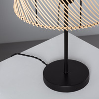 Lampe de table électrique rustique en bambou moderne avec commande tactile - Lampe de salon dimmable écologique