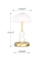 OEM ODM, lampe de bureau portable sans fil à gradation tactile alimentée par batterie pour salle de lecture, métal