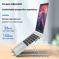 Support portable pliable pour ordinateur portable et tablette en alliage d'aluminium, support de bureau surélevé, support de refroidissement pour ordinateur