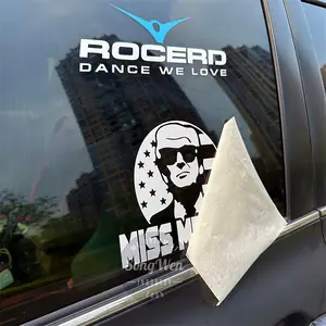 Baixo Moq atacado removível resistente a UV adesivos à prova d'água decalque de janela adesivos de vinil personalizados para carro