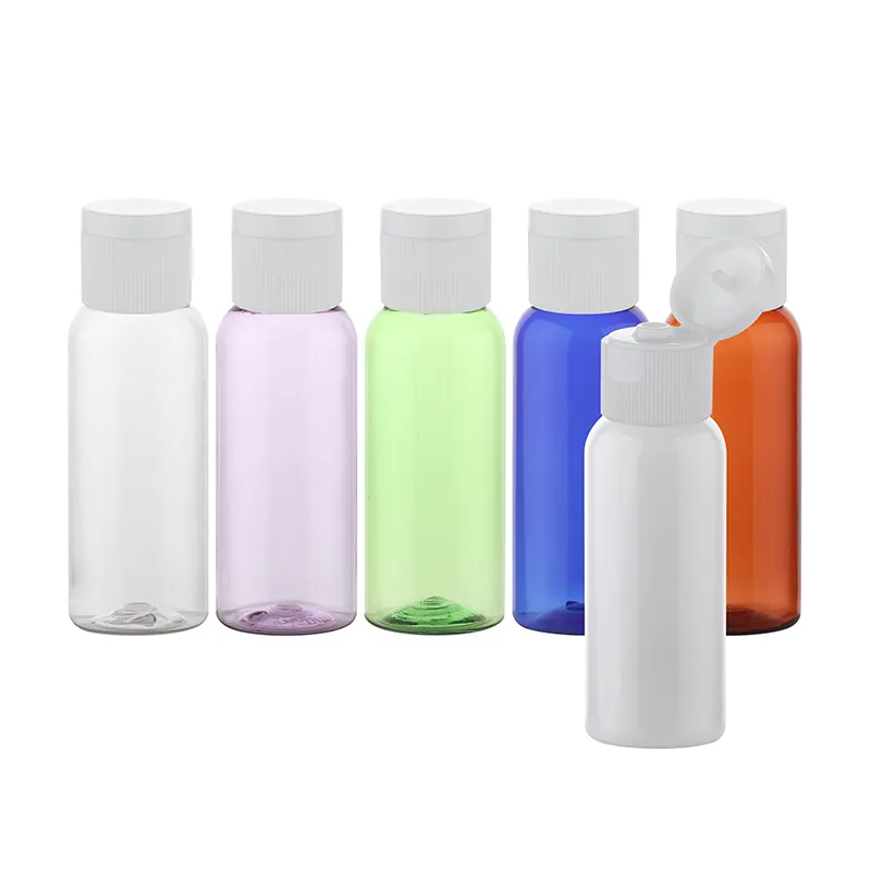 Qsto — bouteille en plastique souple de 10, 15, 20, 30, 40, 50 ml, à pression pour animal de compagnie, avec bouchon à rabat