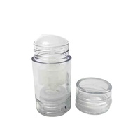 RUIPACK OEM 50g Contenant de stick déodorant vide transparent cylindrique à mécanisme rotatif de forme ronde