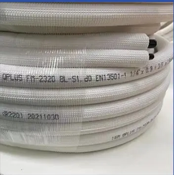 5/8x0.8mm 3/8x0.8mm Copper Pipe In Coil Insulated Copper Tube Air Conditioning Connecting Pipe