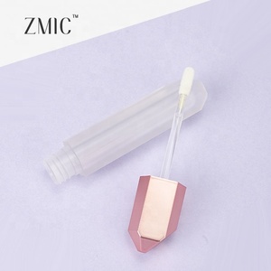 Tubes de brillant à lèvres vides Base transparente 5ml or <span class=keywords><strong>rose</strong></span> brillant à lèvres supérieur givré Tubes de brillant à lèvres strass - Product Image 5