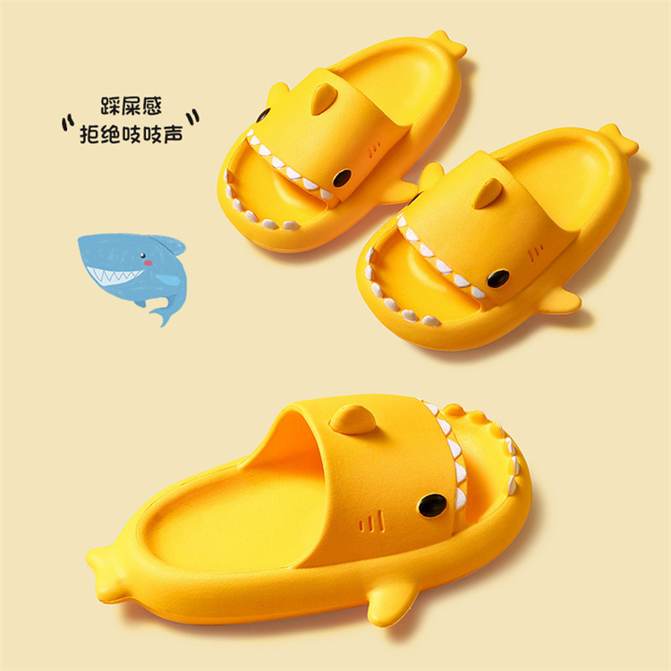 Children EVA New Funny Slippers Slide Sandals Custom Cartoon 3D Shark Shapes Indoor Anti-slip Rubber Slides Slipper Kids Slipper