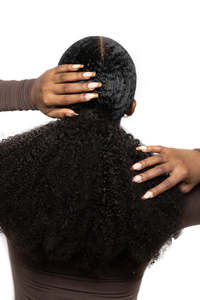 Coletas <span class=keywords><strong>de</strong></span> cabello humano 4B 4c Afro Kinky Curly Cordón Wrap Around Ponytail Cabello humano virgen Kinky Curly Ponytail - Product Image 2