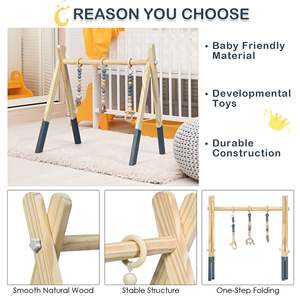 Ensemble de jouets d'activités pour enfants en bois massif, aire de jeux pour bébés pour que les enfants puissent jouer dans la chambre à coucher, chambre d'enfant - Product Image 4
