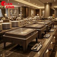 TIANXING Maßgefertigtes Farbiges Chafing Dish Buffet-Set aus Edelstahl, 9 Liter Warmhaltebehälter für Catering-Ausstattung