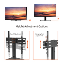 Support TV universel réglable en hauteur à 3 niveaux pour table fixe, compatible VESA 400x400mm, vente en gros