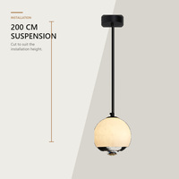 Lámpara Colgante LED Moderna de Alabastro Natural para Comedor, Isla de Cocina, Bar, Dormitorio