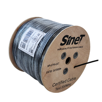 Cable UTP Cat5e Premium para Exteriores, 4 Pares, Cobre Sólido, Doble Cubierta, 305m, FTP SFTP, Resistente a los Rayos UV, Cable LAN para Exteriores para CCTV