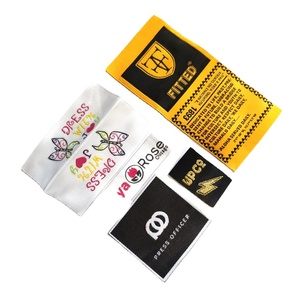 Nhà Máy Tùy Chỉnh Thiết Kế Chính Nhãn Dệt Quần Áo Thẻ Trung Tâm Gấp Chính Bằng Dệt Máy Nhãn - Product Image 1