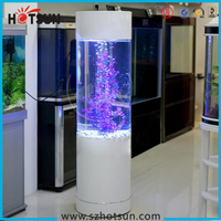 Runde Aquarium zylindrische fisch tank Benutzerdefinierte Große Runde Fisch Tank Acryl Schlauch Aquarium