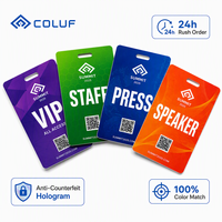 Étiquettes personnalisées en gros pour événements et conférences, cartes d'accès VIP pour expositions, cartes d'entrée VIP, en plastique étanche, taille personnalisée