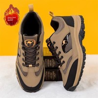 Chaussures pour hommes de haute qualité, baskets tendance respirantes à lacets en maille, velours chaud, chaussures de randonnée en plein air, chaussures de course pour hommes, quatre saisons