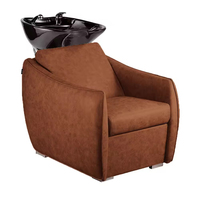 Chaise de shampoing rose Modern Luxe Wash Lounge pour salons de coiffure et meubles de salon de beauté